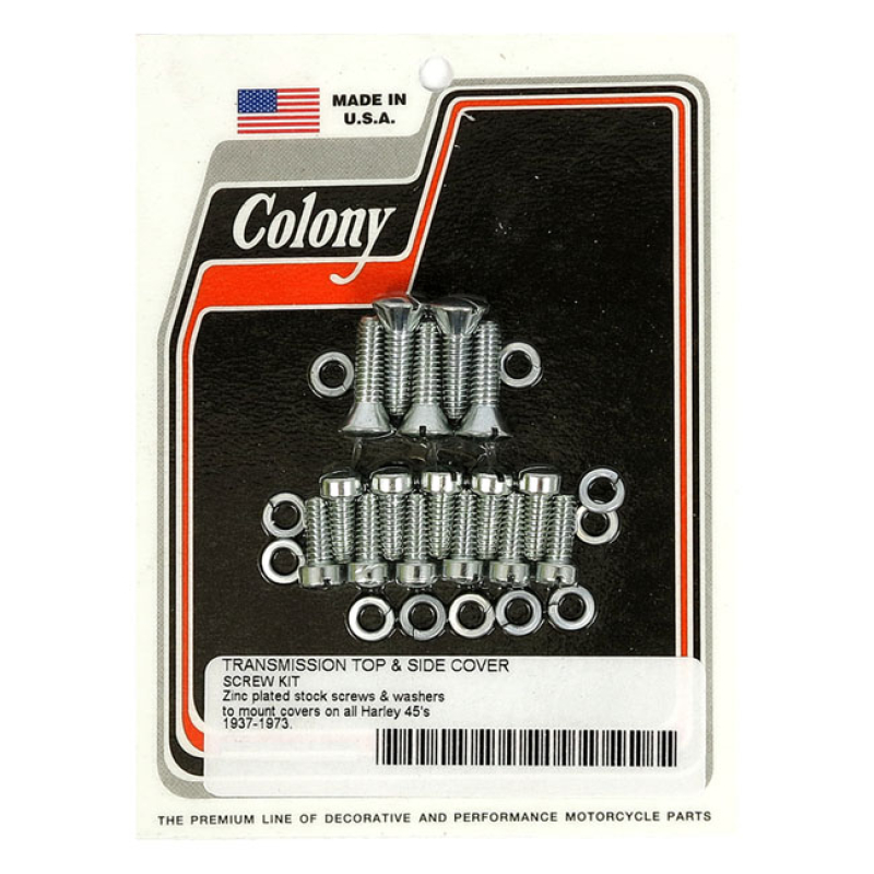 COLONY, TRANSMISSION TOP & SIDE COVER SCREW KIT. ZINC ZINC PLATED. TRA 929905