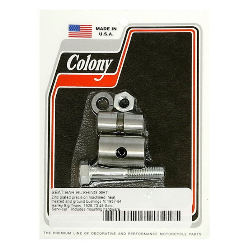 COLONY, T-BAR BUSHING KIT. ZINC WITH ZINC PLATED HARDWARE. PRECISION M 929911