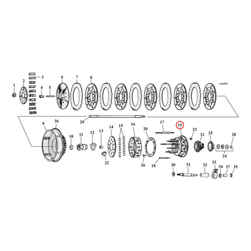 CLUTCH HUB ASSY, 3 STUD 930074