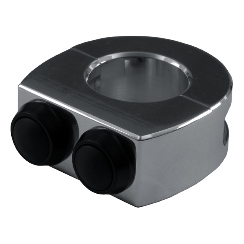 MOTOGADGET, MO.SWITCH 2 PUSH BUTTON HOUSING 1&quot; H/B, POLISHED 930225