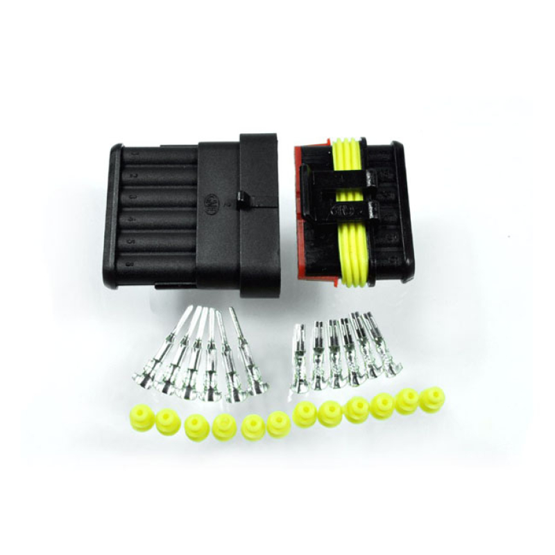 MOTOGADGET, SUPER SEAL AMP STYLE CONNECTOR KIT. 6-PINS WATERPROOF CONN 930355