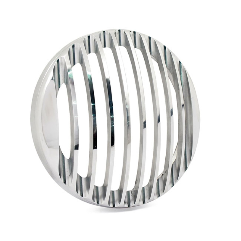 ROUGH CRAFTS, HEADLAMP GRILL 5-3/4&quot;. POLISHED POLISHED FINISH. CNC MAC 933803