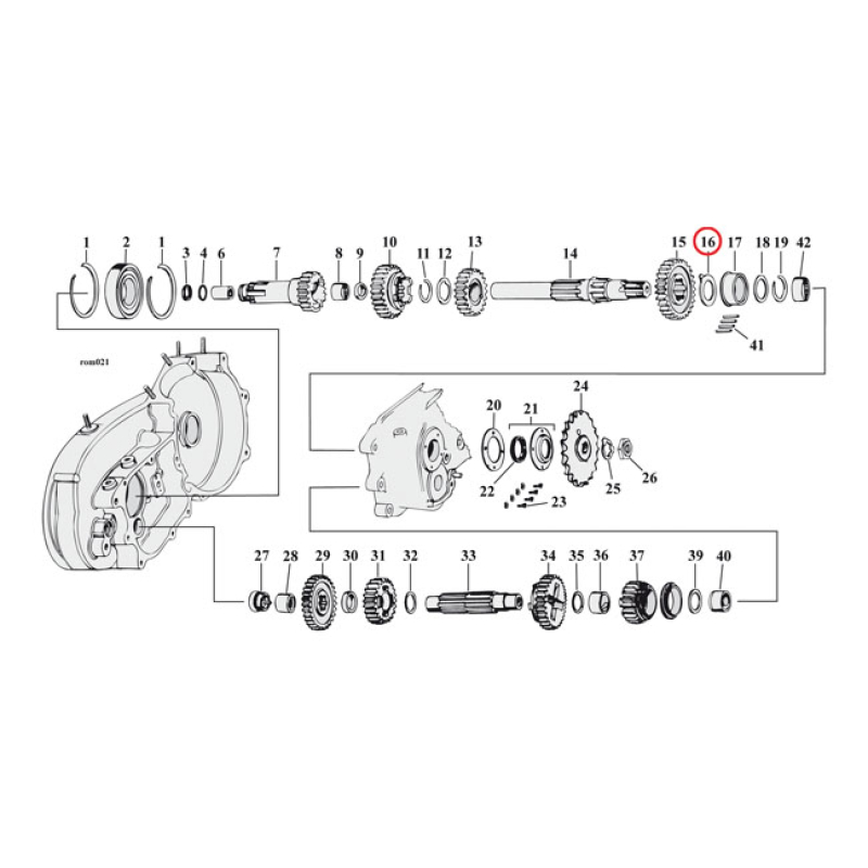 THRUST WASHER, TRANSMISSION MAINSHAFT, RIGHT SIDE .116&quot; DIMENSIONS 1.5 935359