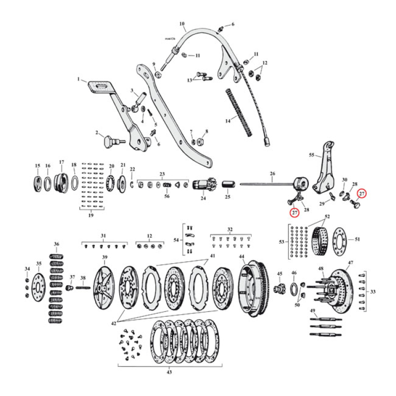 SCREW, CLUTCH RELEASE LEVER 2 USED 937077