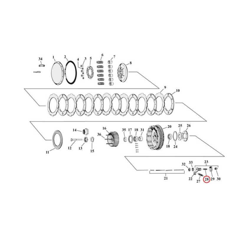 ADJUSTING SCREW, WORM LEVER 938130