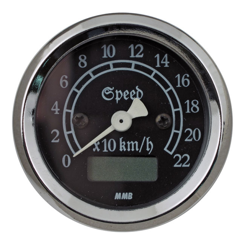 MMB 48MM ULTRA MINI ELECTRONIC SPEEDO CLASSIC CHROME 940831