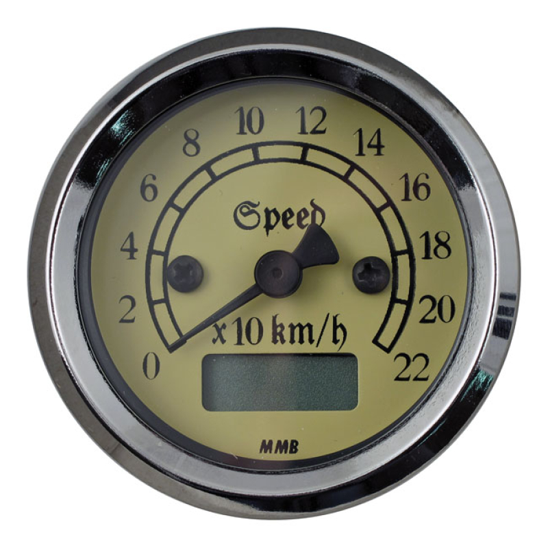 MMB 48MM ULTRA MINI ELECTRONIC SPEEDO CLASSIC CHROME 941007