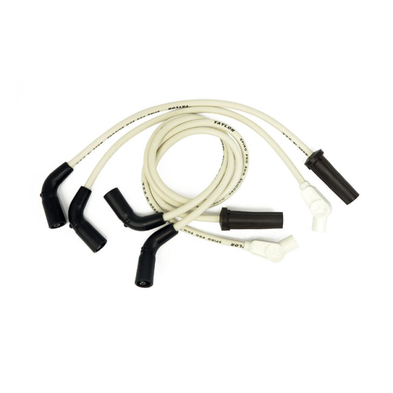TAYLOR, 8MM PRO WIRE SPARK PLUG WIRE SET. WHITE 941525