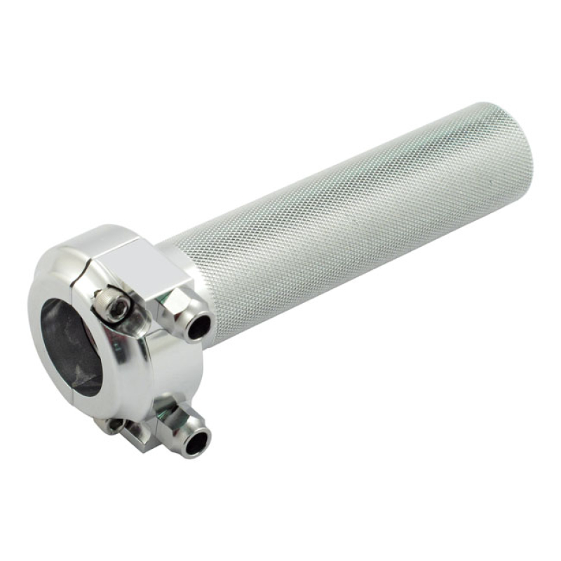 BILTWELL, WHISKEY THROTTLE ASSEMBLY. POLISHED FOR 1&quot; HANDLEBARS. CNC M 942658