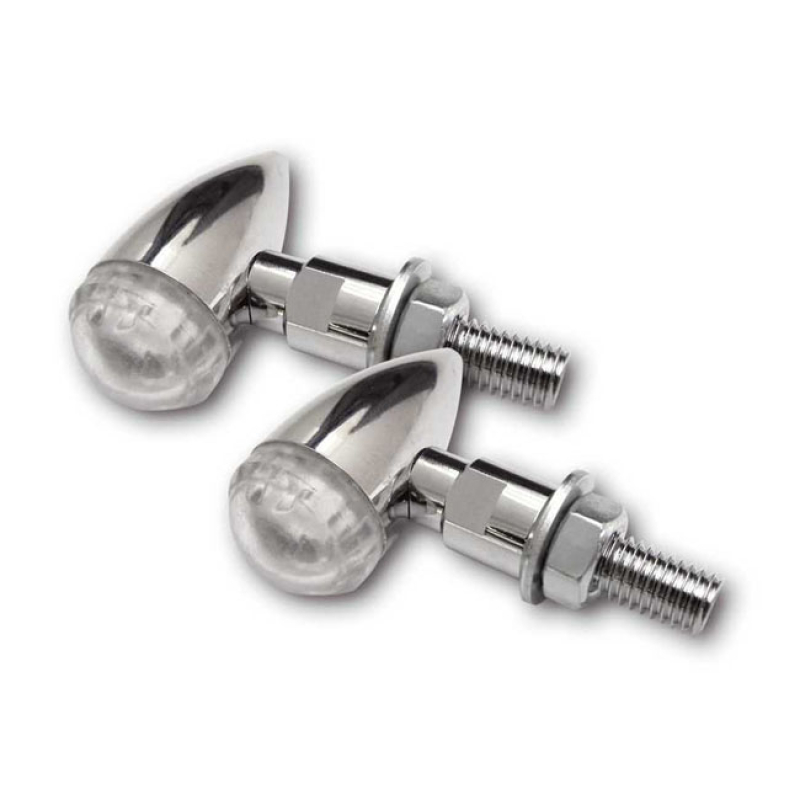 PB2 LED TURN SIGNALS CHROME, CLEAR LENS 943501