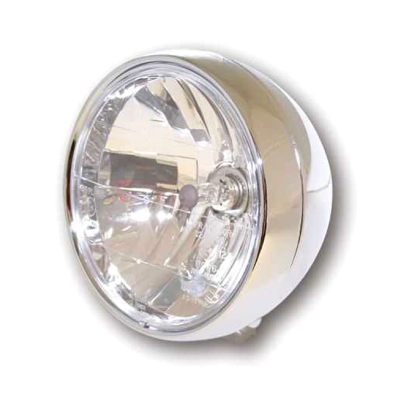 RANDALL, 6-1/2&quot; H4 HEADLAMP. BOTTOM MOUNT. CHROME - BOTTOM MOUNT   - C 943612