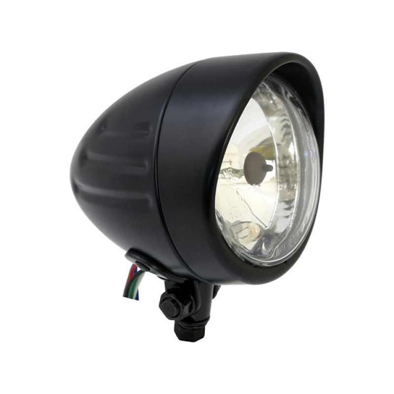 4 INCH HEADLAMP, RIBBED  BULLET & VISOR 943801