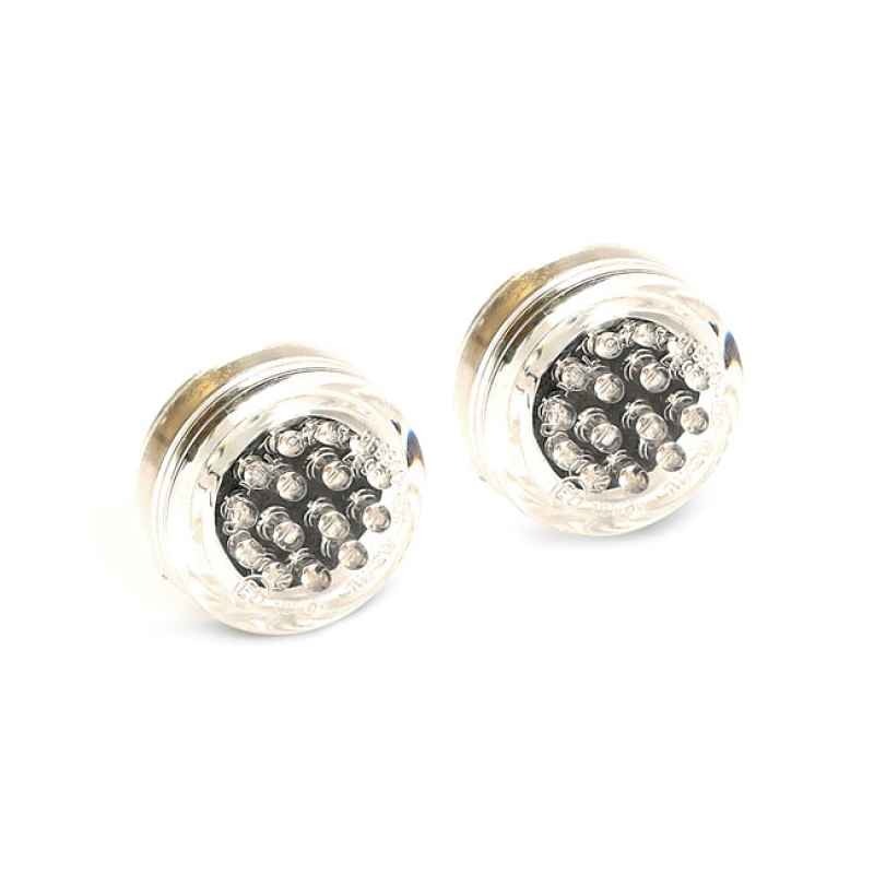 MICRO DISC, LED TURN SIGNALS. BLACK. CLEAR LENS BLACK, ABS HOUSING, CL 943883
