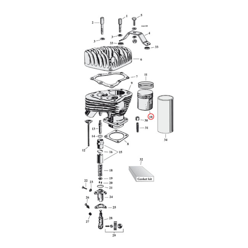 PISTON KIT +.030 WITH RINGS 946428