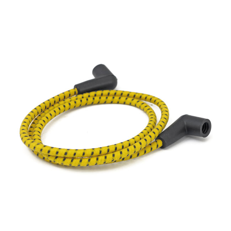 UNIVERSAL 40&quot; SPARK PLUG WIRE SET. COTTON CLOTH,YELLOW/BLACK 946502