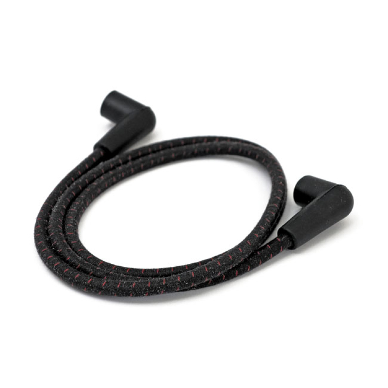UNIVERSAL 40&quot; SPARK PLUG WIRE SET. COTTON CLOTH, BLACK/RED 946507