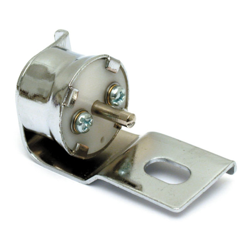 MECHANICAL BRAKE LIGHT SWITCH, REAR. CHROME PUSH=ON ACTION. OEM STYLE 950057