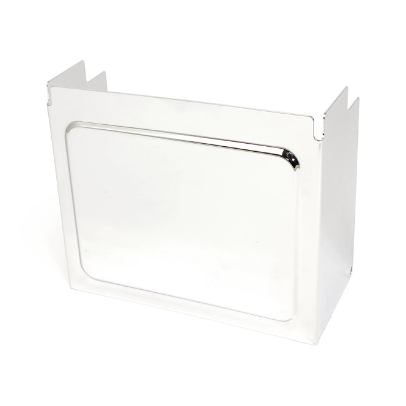 BATTERY SIDE COVER. CHROME CHROME PLATED STEEL. WITH RAISED SIDE PANEL 950091