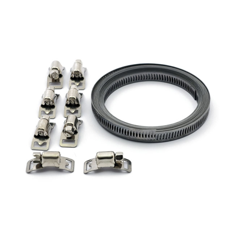 DIY HOSE CLAMP SET. STAINLESS SEPARATE CLAMPS WITH STAINLESS STEEL 8MM 950249