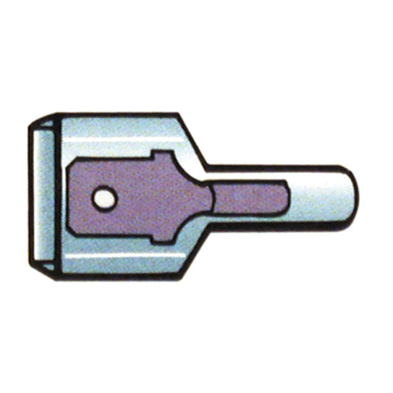 CONNECTORS, SLIDE-ON TERMINAL, BLUE 1/4&quot; MALE FULL INSULATION (NYLON) 951646