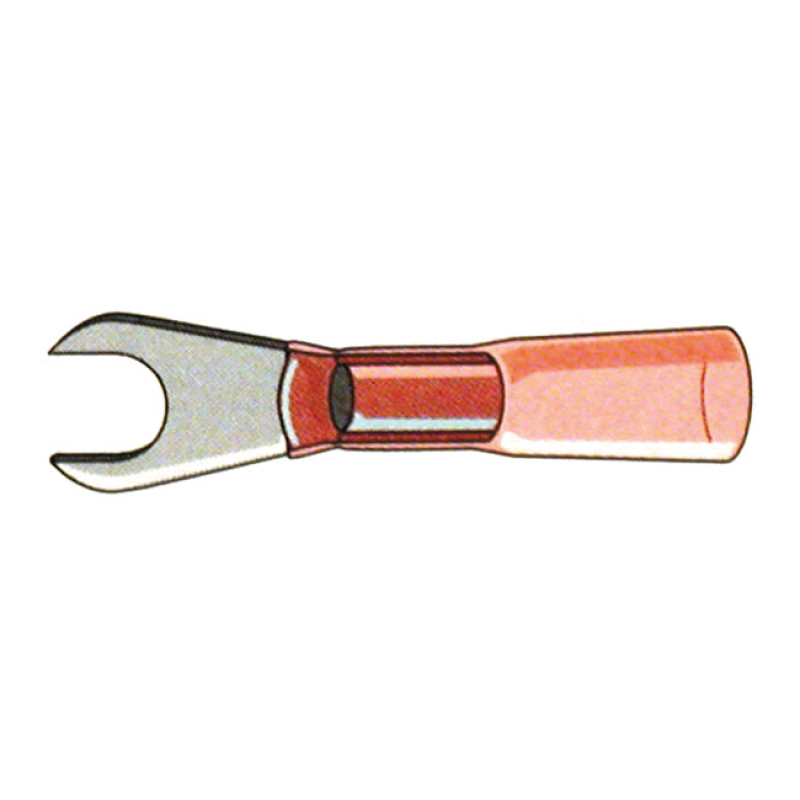 STANDARD CO, SPADE TERMINAL CONNECTORS #6. RED SPADE TERMINAL STUD DIA 951677