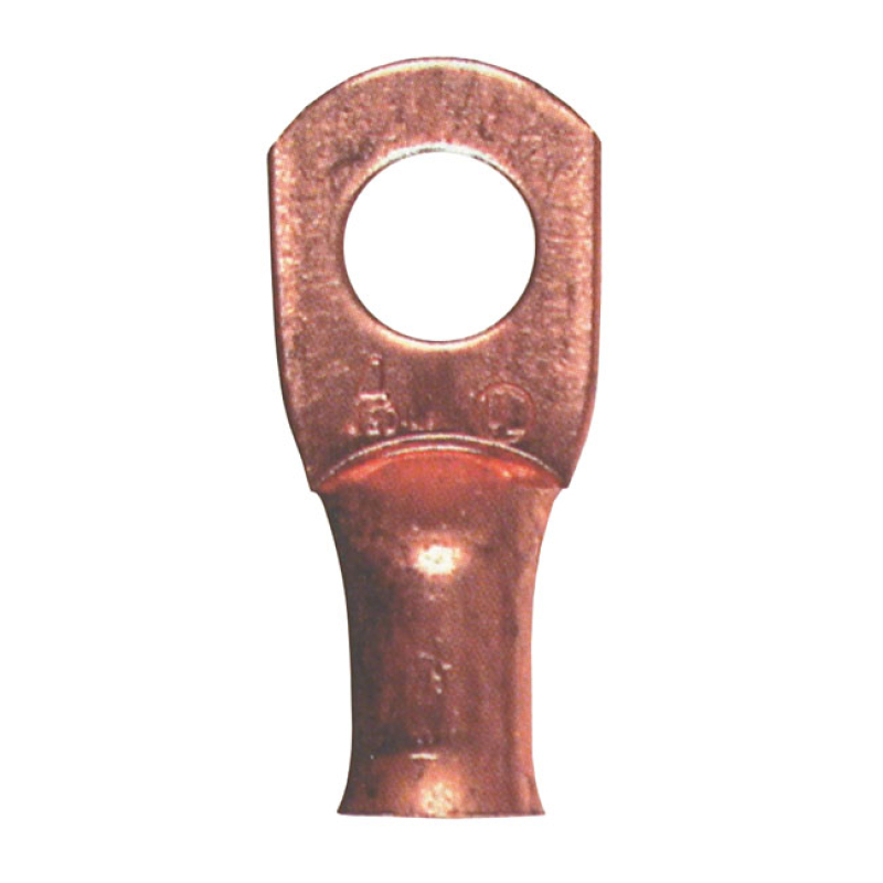 STANDARD CO., 4-GAUGE BATTERY LUGS. SEAMLESS COPPER. 3/8&quot; BATTERY LUGS 951764
