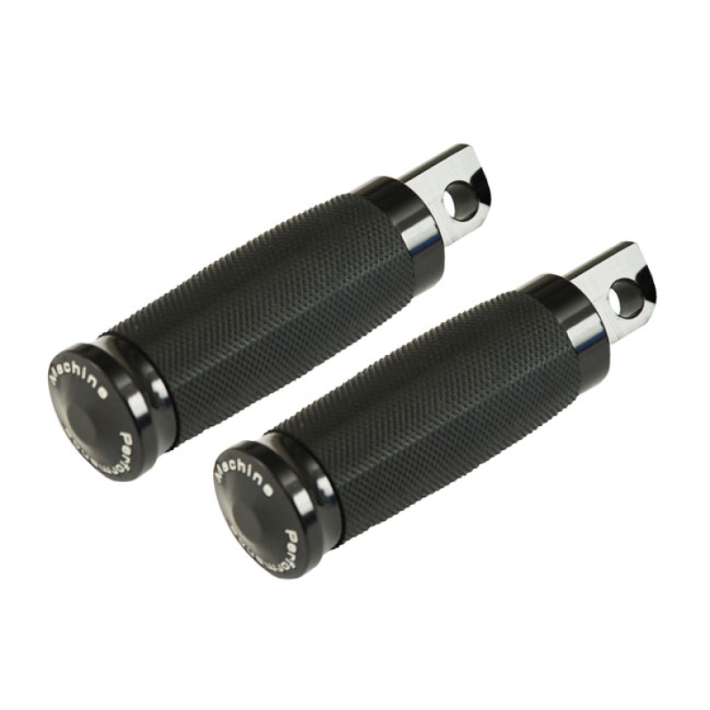 PM, CONTOUR RUBBER WRAPPED FOOT PEGS. BLACK BLACK ANODIZED FINISH.  CN 952496