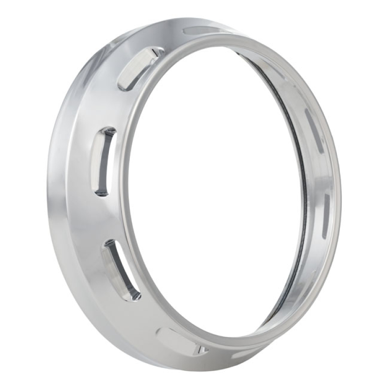 PM, 7&quot; HEADLAMP BEZEL. APEX. CHROME 953045