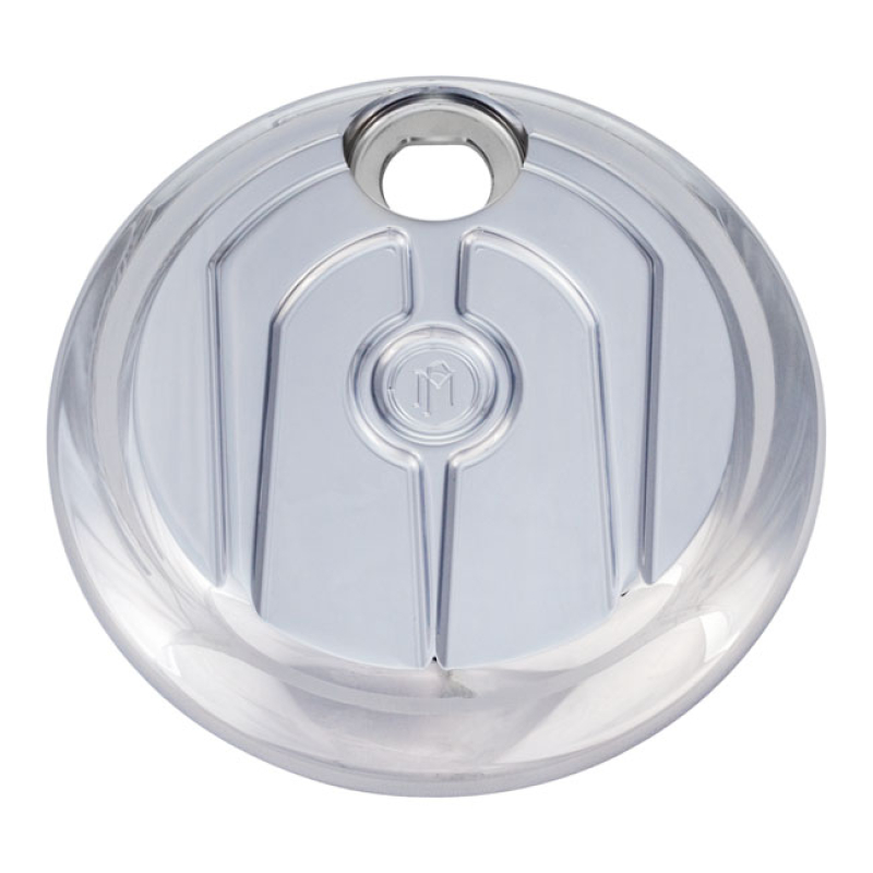 PM, 'SCALLOP' TOURING FUEL TANK DOOR COVER. CHROME 953455