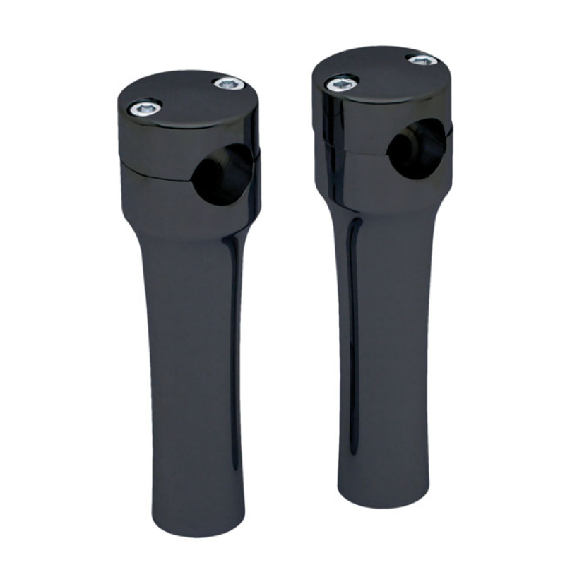 COVINGTONS, RISERS 6&quot; RISE. BLACK ANODIZED BILLET ALUMINUM RISERS WITH 953842