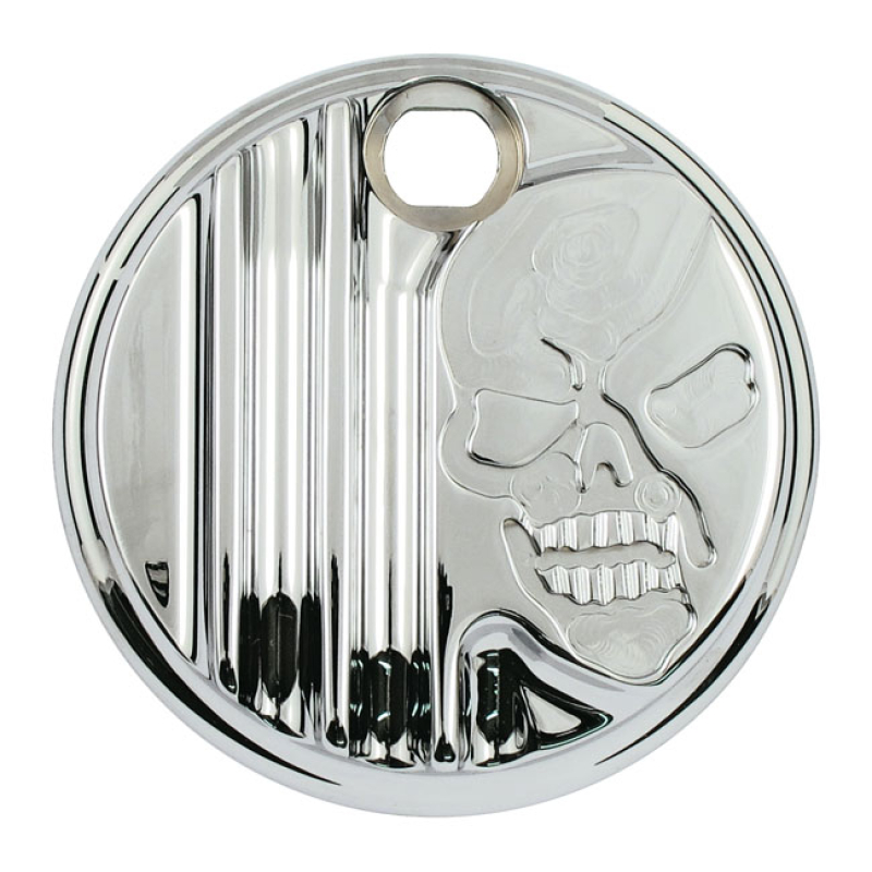 COVINGTONS ALU GAS DOOR, SKULL CHROME 953878