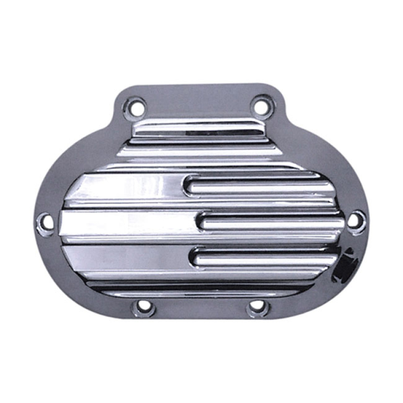 COVINGTONS TRANSMISSION END COVER FINNED, CABLE CLUTCH. CHROME. USED F 953953