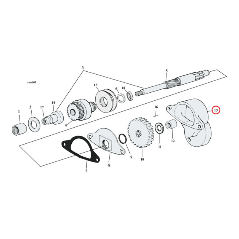 HOUSING, STARTER SHAFT 954012