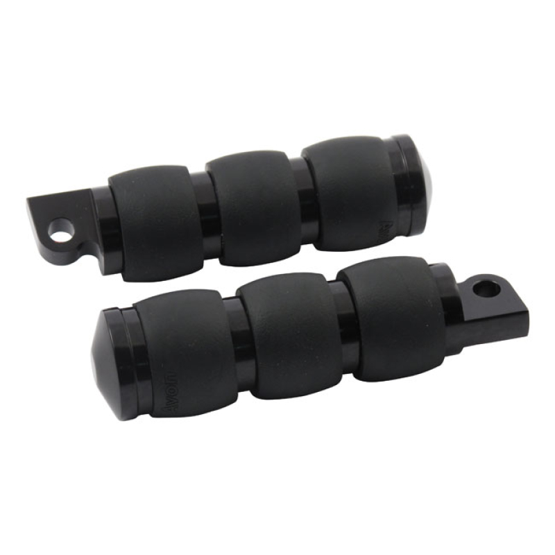 AVON FOLDING FOOT PEGS VELVET AIR, BLACK ANODIZED BILLET 6061 ALUMINUM 956001