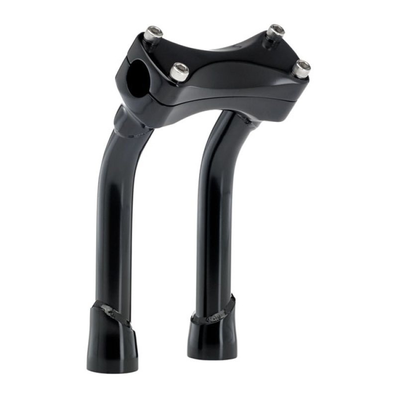 BILTWELL, MURDOCK PULLBACK RISERS 8&quot; BLACK GLOSS BLACK ELECTROPLATED F 956185