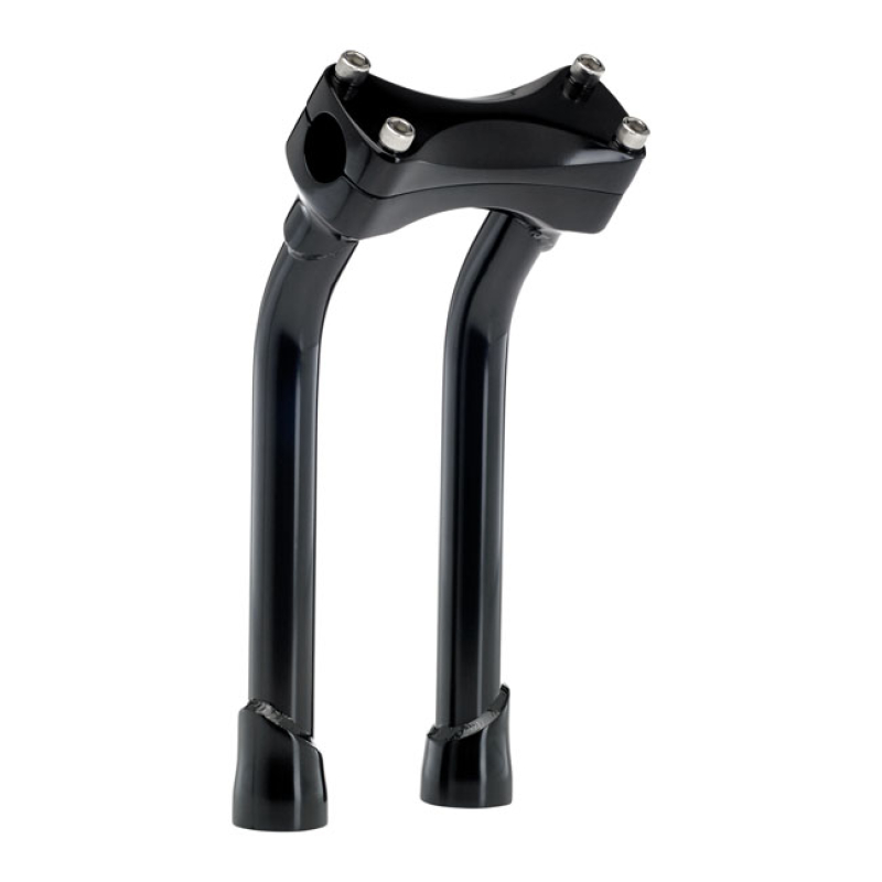 BILTWELL MURDOCK PULLBACK RISERS 10&quot; BLACK GLOSS BLACK ELECTROPLATED F 956187
