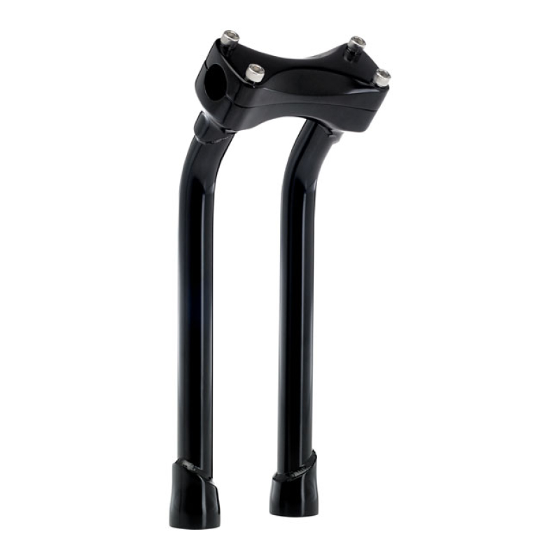 BILTWELL MURDOCK PULLBACK RISERS 12&quot; BLACK GLOSS BLACK ELECTROPLATED F 956189