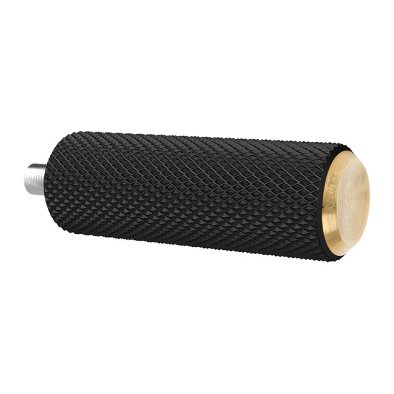 ARLEN NESS,  FUSION BRAKE/SHIFT PEG, KNURLED. BRASS BRASS END CAPS.  5 956327