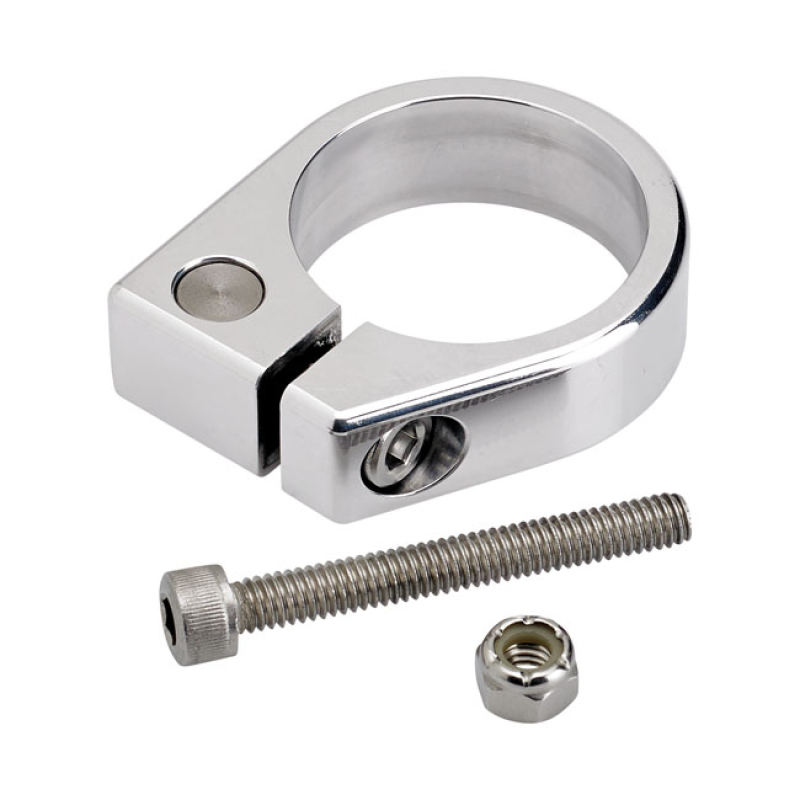 BILTWELL, 1-7/8&quot; DUO MUFFLER CLAMP. POLISHED ALUMI 956451