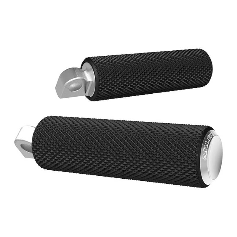 ARLEN NESS,  FUSION FOOT PEGS, KNURLED. CHROME END CAPS WITH CHROME EN 958988