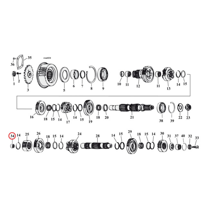 JIMS BEARING, TRANSM. CLOSED END 961351