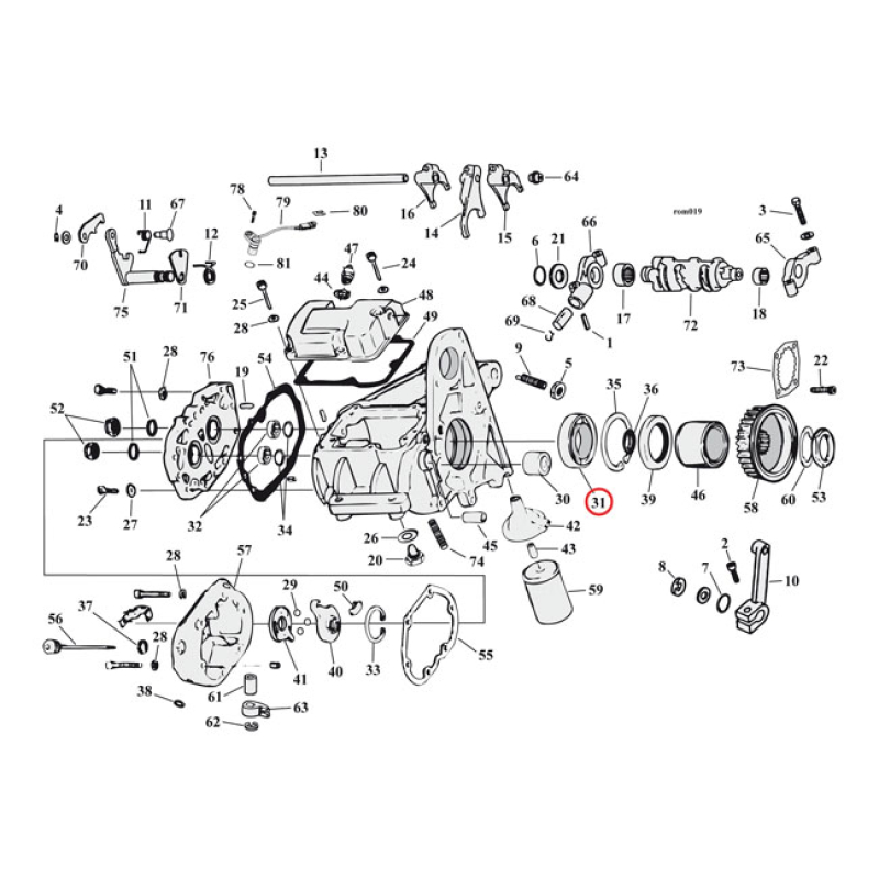 JIMS, BEARING MAINSHAFT. LEFT 961357