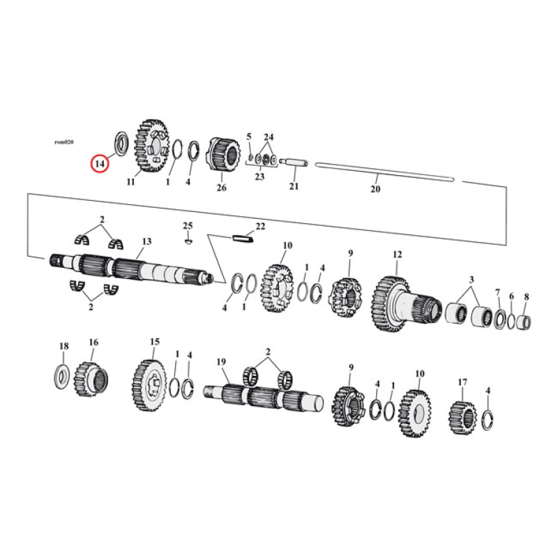 JIMS, SPACER MAINSHAFT TRANSMISSION 1 USED.  OEM REPLACEMENT REFERENCE 961389
