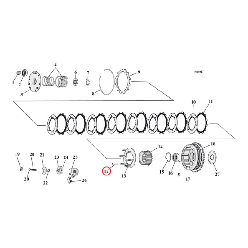SPACERS CLUTCH HUB. -.450 INCH LONG 965997