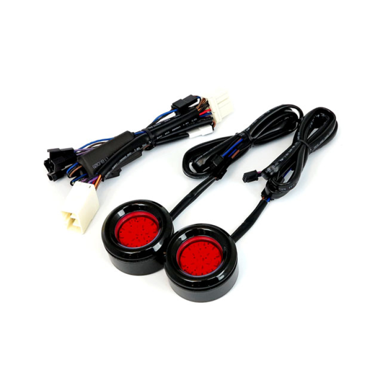 CYCLE VISIONS 2 1/8&quot; ROUND BAG LITES BLACK 968053
