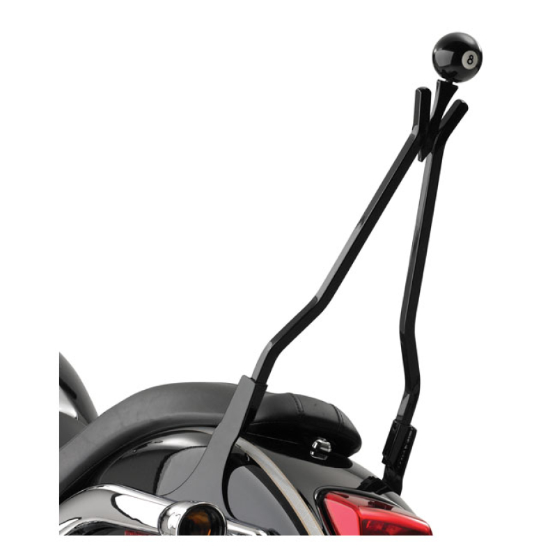 CYCLE VISIONS MULTITUDE STICK SISSY BAR 18&quot; BLACK BLACK POWDER COATED. 968265