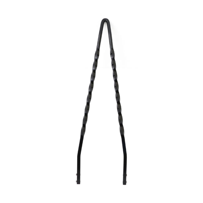 CYCLE VISIONS TWISTED STICK SISSY BAR 30&quot;, BLACK BLACK POWDER COATED. 968333