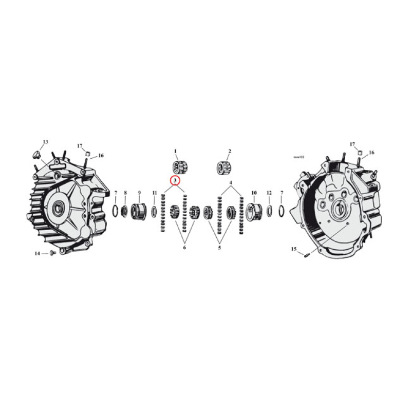 EASTERN ROLLERS CRANKCASE. STD 969321