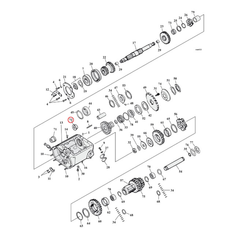 BUSHING, COUNTERSHAFT. STARTER/CLUTCH SIDE. +.005&quot; +.005&quot; OVERSIZE. CA 970178