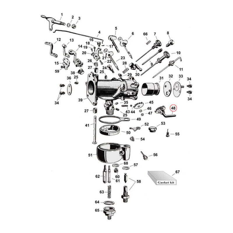 CHOKE LEVER, LINKERT USED WITH SNOUT AIR CLEANER 970247